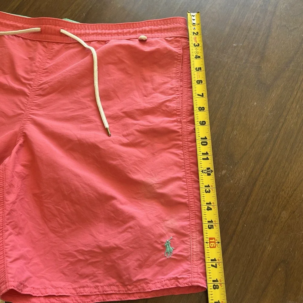 Polo Ralph Lauren Traveler Swim Trunks Mens Medium Pink Classic Mesh Lined 8